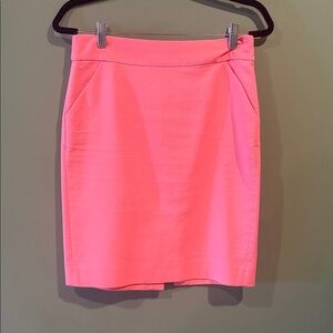 J. Crew Bright Pink Pencil Skirt